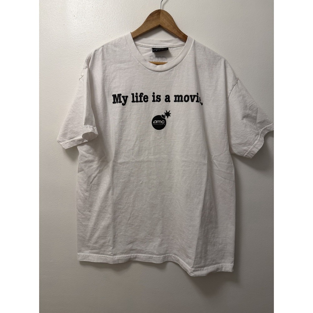 Y2K The Hundreds My Life Is A Movie AMC Theaters White T Shirt Men's XL Promo
